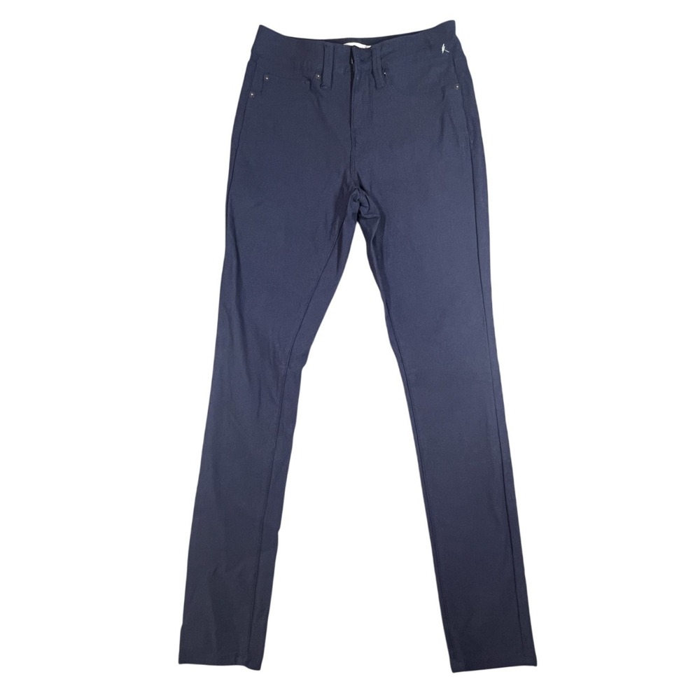 ROYALTY FOR ME Women's Pants Size 6 Navy Blue Stretch Skinny Leg Cotton Blend